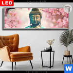 Leuchtbild Dia Buddha Statue Mit Kirschblueten Panorama Produktvorschau mit dem Bild Buddha Statue mit Kirschblüten im Format Panorama.