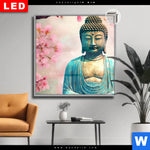 Leuchtbild Dia Buddha Statue Mit Kirschblueten Quadrat Produktvorschau mit dem Bild Buddha Statue mit Kirschblüten im Format Quadrat.