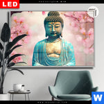 Leuchtbild Dia Buddha Statue Mit Kirschblueten Querformat Produktvorschau mit dem Bild Buddha Statue mit Kirschblüten im Format Querformat.