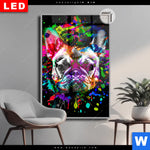 Leuchtbild Dia Bunte Bulldogge Schwarz Hochformat Produktvorschau mit dem Bild Bunte Bulldogge Schwarz im Format Hochformat.