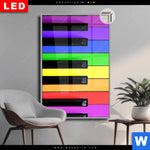 Leuchtbild Dia Bunte Klaviertasten Hochformat Produktvorschau mit dem Bild Bunte Klaviertasten im Format Hochformat.