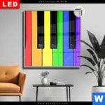 Leuchtbild Dia Bunte Klaviertasten Quadrat Produktvorschau mit dem Bild Bunte Klaviertasten im Format Quadrat.