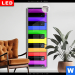 Leuchtbild Dia Bunte Klaviertasten Schmal Produktvorschau mit dem Bild Bunte Klaviertasten im Format Schmal.