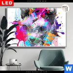 Leuchtbild Dia Bunte Sphynx Weiss Querformat Produktvorschau mit dem Bild Bunte Sphynx Weiß im Format Querformat.