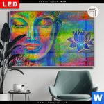 Leuchtbild Dia Bunter Buddha No 2 Querformat Produktvorschau mit dem Bild Bunter Buddha No.2 im Format Querformat.