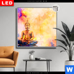 Leuchtbild Dia Bunter Buddha No 3 Quadrat Produktvorschau mit dem Bild Bunter Buddha No.3 im Format Quadrat.