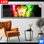 Leuchtbild Dia Bunter Feuer Affe Panorama Produktvorschau mit dem Bild Bunter Feuer-Affe im Format Panorama.