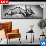 Leuchtbild Dia Das Duell Panorama Produktvorschau mit dem Bild Das Duell im Format Panorama.