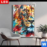 Leuchtbild Dia Der Loewe Urban Style Hochformat Produktvorschau mit dem Bild Der Löwe - Urban Style im Format Hochformat.