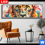 Leuchtbild Dia Der Loewe Urban Style Panorama Produktvorschau mit dem Bild Der Löwe - Urban Style im Format Panorama.