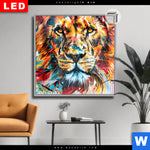 Leuchtbild Dia Der Loewe Urban Style Quadrat Produktvorschau mit dem Bild Der Löwe - Urban Style im Format Quadrat.