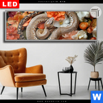 Leuchtbild Dia Die Schlange Verfuehrerische Tarnung Panorama Produktvorschau mit dem Bild Die Schlange - Verführerische Tarnung im Format Panorama.