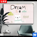 Leuchtbild Dia Dream Big Eisbaer Querformat Produktvorschau mit dem Bild Dream Big Eisbär im Format Querformat.