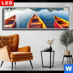 Leuchtbild Dia Drei Boote Panorama Produktvorschau mit dem Bild Drei Boote im Format Panorama.