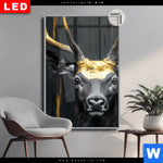 Leuchtbild Dia Edler Hirsch In Fokus Hochformat Produktvorschau mit dem Bild Edler Hirsch in Fokus im Format Hochformat.