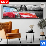 Leuchtbild Dia Eiffelturm Rotes Auto Panorama Produktvorschau mit dem Bild Eiffelturm & Rotes Auto im Format Panorama.