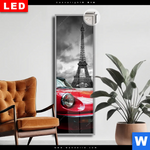 Leuchtbild Dia Eiffelturm Rotes Auto Schmal Produktvorschau mit dem Bild Eiffelturm & Rotes Auto im Format Schmal.