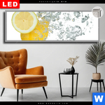Leuchtbild Dia Ein Spritzer Zitrone Panorama Produktvorschau mit dem Bild Ein Spritzer Zitrone im Format Panorama.