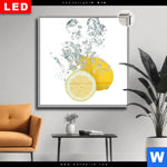 Leuchtbild Dia Ein Spritzer Zitrone Quadrat Produktvorschau mit dem Bild Ein Spritzer Zitrone im Format Quadrat.