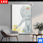 Leuchtbild Dia Elefant Entlein Hochformat Produktvorschau mit dem Bild Elefant & Entlein im Format Hochformat.