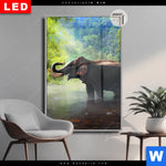 Leuchtbild Dia Elefant Im Wasser Hochformat Produktvorschau mit dem Bild Elefant im Wasser im Format Hochformat.