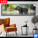 Leuchtbild Dia Elefant Im Wasser Panorama Produktvorschau mit dem Bild Elefant im Wasser im Format Panorama.