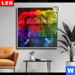 Leuchtbild Dia Elefant Pop Art No 2 Quadrat Produktvorschau mit dem Bild Elefant Pop Art No.2 im Format Quadrat.