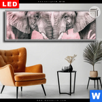 Leuchtbild Dia Elefanten Harmonie In Pastell Panorama Produktvorschau mit dem Bild Elefanten - Harmonie in Pastell im Format Panorama.