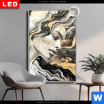 Leuchtbild Dia Elegantes Gold Schwarzes Portraet Hochformat Produktvorschau mit dem Bild Elegantes gold-schwarzes Porträt im Format Hochformat.