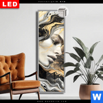 Leuchtbild Dia Elegantes Gold Schwarzes Portraet Schmal Produktvorschau mit dem Bild Elegantes gold-schwarzes Porträt im Format Schmal.