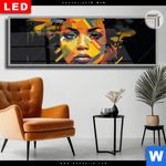 Leuchtbild Dia Erzoernte Frau Panorama Produktvorschau mit dem Bild Erzörnte Frau im Format Panorama.