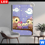 Leuchtbild Dia Eulenfamilie Hochformat Produktvorschau mit dem Bild Eulenfamilie im Format Hochformat.