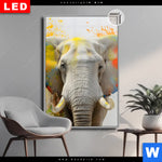 Leuchtbild Dia Farbenexplosion Mit Elefant Hochformat Produktvorschau mit dem Bild Farbenexplosion mit Elefant im Format Hochformat.