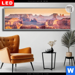 Leuchtbild Dia Felsen Bei Sonnenuntergang Panorama Produktvorschau mit dem Bild Felsen bei Sonnenuntergang im Format Panorama.