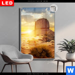 Leuchtbild Dia Felsen In Wueste Hochformat Produktvorschau mit dem Bild Felsen in Wüste im Format Hochformat.