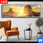 Leuchtbild Dia Felsen In Wueste Panorama Produktvorschau mit dem Bild Felsen in Wüste im Format Panorama.