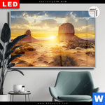 Leuchtbild Dia Felsen In Wueste Querformat Produktvorschau mit dem Bild Felsen in Wüste im Format Querformat.