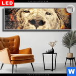 Leuchtbild Dia Feuer Loewe Panorama Produktvorschau mit dem Bild Feuer Löwe im Format Panorama.