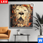 Leuchtbild Dia Feuer Loewe Quadrat Produktvorschau mit dem Bild Feuer Löwe im Format Quadrat.