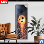 Leuchtbild Dia Feuriger Fussball Schmal Produktvorschau mit dem Bild Feuriger Fussball im Format Schmal.