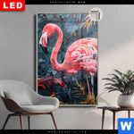 Leuchtbild Dia Flamingo Dschungel Eleganz Hochformat Produktvorschau mit dem Bild Flamingo - Dschungel Eleganz im Format Hochformat.