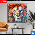 Leuchtbild Dia Floraler Loewe Quadrat Produktvorschau mit dem Bild Floraler Löwe im Format Quadrat.