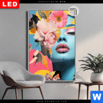 Leuchtbild Dia Florales Frauenportraet Erika Hochformat Produktvorschau mit dem Bild Florales Frauenporträt - Erika im Format Hochformat.