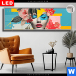 Leuchtbild Dia Florales Frauenportraet Fiona Panorama Produktvorschau mit dem Bild Florales Frauenporträt - Fiona im Format Panorama.