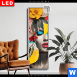 Leuchtbild Dia Florales Frauenportraet Fiona Schmal Produktvorschau mit dem Bild Florales Frauenporträt - Fiona im Format Schmal.