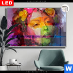 Leuchtbild Dia Florales Frauenportraet Rosalie Querformat Produktvorschau mit dem Bild Florales Frauenporträt - Rosalie im Format Querformat.