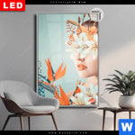 Leuchtbild Dia Florales Frauenportraet Viola Hochformat Produktvorschau mit dem Bild Florales Frauenporträt - Viola im Format Hochformat.