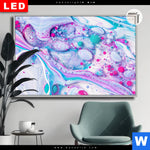 Leuchtbild Dia Fluid Art Bubbless Aquamarin Querformat Produktvorschau mit dem Bild Fluid Art - Bubbless Aquamarin im Format Querformat.