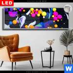 Leuchtbild Dia Fluid Art Bubbless Neon Panorama Produktvorschau mit dem Bild Fluid Art - Bubbless Neon im Format Panorama.
