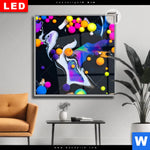 Leuchtbild Dia Fluid Art Bubbless Neon Quadrat Produktvorschau mit dem Bild Fluid Art - Bubbless Neon im Format Quadrat.